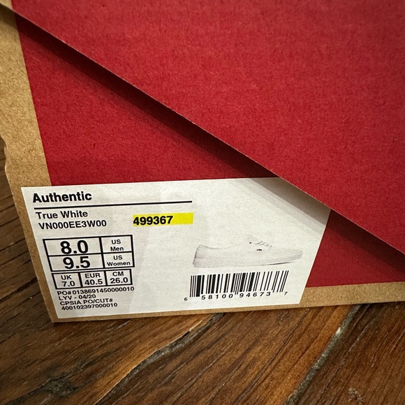 Vans Authentic True White Low-top Sneaker Shoe Size 9.5 US Women / 8.0 US Men - Picture 13 of 16